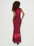 product Princess Polly High Neck  Rudy Maxi Dress Burgundy