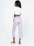 back view of model wearing Princess Polly Marlissa Pants Purple 