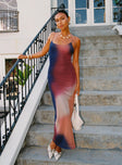 front view of model wearing Princess Polly Amoret Maxi Dress Multi Scoop Neck 