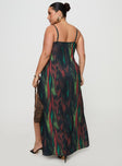 Feather Maxi Dress Multi Curve