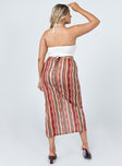 back view of model wearing Princess Polly Molly Retro Stripe Midi Skirt Multi 