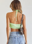 back view of model wearing Princess Polly Clarke Top Green 