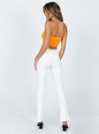 back view of model wearing Princess Polly Imogen Pants White 