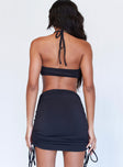 back view of model wearing Princess Polly Harlie Mini Dress Black 