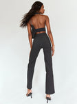 back view of model wearing Princess Polly Billie D Ring Pants Black 