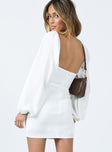 product Princess Polly Asymmetric Neckline  Lillie Long Sleeve Mini Dress White Tall