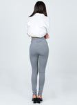 back view of model wearing Princess Polly Nolen Leggings Grey 