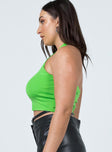 side view of model wearing Princess Polly Gracie Top Green 