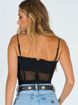 front view of model wearing Princess Polly Cartia Bodysuit Sleeveless Square Neck 