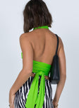 back view of model wearing Princess Polly Midnight Top Green 