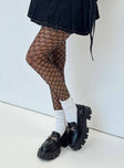 Black stockings High waisted fit Fishnet design