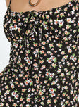 product Princess Polly High Neck  Kaplan Midi Dress Black / White Floral