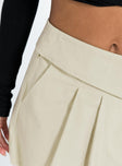 Front view of model wearing  front Utility Mini Skirt Beige Princess Polly  Mini Skirts 