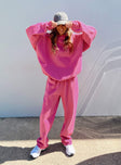 product Princess Polly High Waisted Pants High Waisted Pants  Arya Straight Leg Track Pants Pink