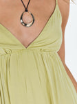 product Princess Polly Asymmetric Neckline  Koko Mini Dress Matcha Green