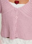 Maela Knit Cardigan Pink