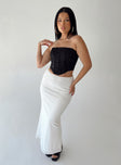 Front view of model wearing  front Maynard Maxi Skirt White Princess Polly  Maxi 