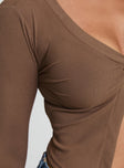 Rennes Twist Front Top Brown