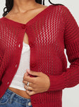 Galance Cardigan Red