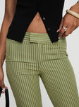 Jinxed Pant Green Stripe