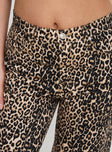 product Princess Polly Pezzi Straight Leg Jeans Leopard High Waisted 