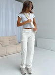 product Princess Polly Mid Rise  Kapala Cargo Jeans White