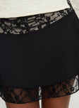 Getaway Car Lace Mini Skirt Black