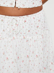 product Princess Polly Cherry On Top Maxi Skirt White Floral Midi Skirts 