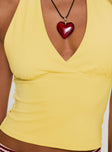 Whimsy Halter Top Lemon