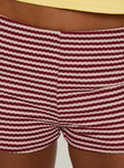 Wylie Micro Shorts Red / White Stripe