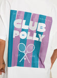 Club Polly Oversized Tee White