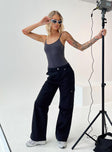 front view of model wearing Princess Polly Geary Bodysuit Grey Tall Sleeveless Scoop Neck 