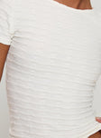 For The Better Textured Top White