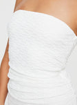 product Princess Polly Asymmetric Neckline  Ruskin Strapless Maxi Dress White