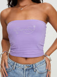 Goddess Energy Strapless Top Purple