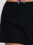 Adios Linen Blend Skort Black