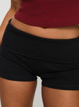 Baseline Low Rise Rib Shorts Black