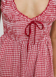 Wescott Gingham Playsuit Red / White