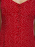 Paper Planes Mini Dress Red Polka