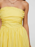 Too Sweet Bubble Mini Dress Lemon