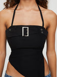 Lupita Halter Top Black