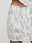 Olivine Skort Blue / White Check