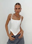 product Princess Polly Sleeveless Square Neck  Kiernan Top White