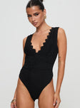 Date Night Lace Bodysuit Black