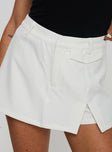 Deuce Split Skort White