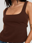 Dead Of Night Backless Top Brown