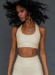 Latte active crop top