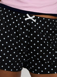 Colbie Shorts Black Polka