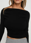 Pattinsen Off The Shoulder Top Black