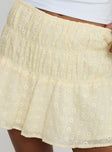 Esmee Shirred Mini Skirt Yellow